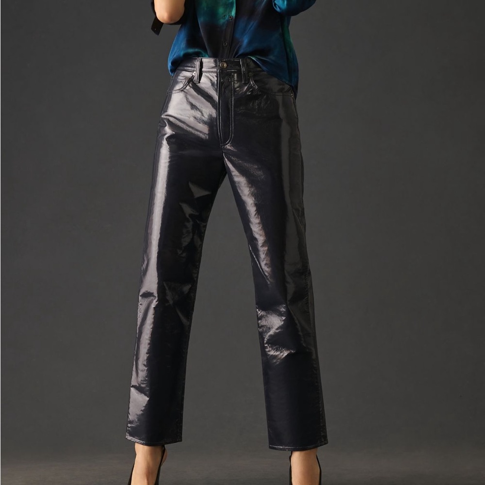 NWT AGOLDE Recycled Leather 90’s Pinch Waist Pants